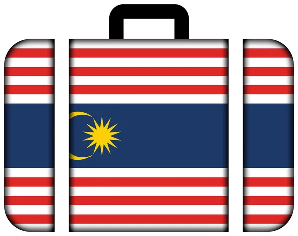 Σημαία της Κουάλα Λουμπούρ. Εικονίδιο βαλίτσα, ταξίδια και τη μεταφορά έννοια — Φωτογραφία Αρχείου