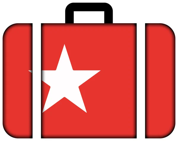 Flag of Maastricht. Suitcase icon, travel and transportation concept — Φωτογραφία Αρχείου