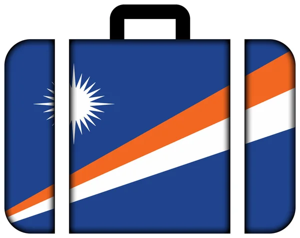 Flag of Marshall Islands. Suitcase icon, travel and transportation concept — Zdjęcie stockowe