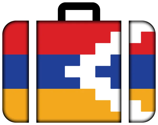 Flag of Nagorno Karabakh. Suitcase icon, travel and transportation concept — Stockfoto