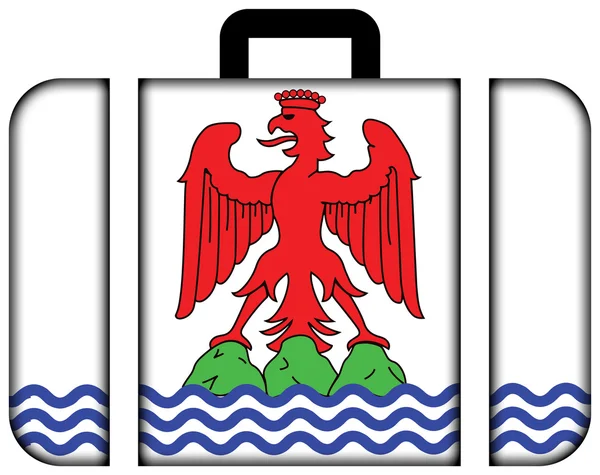 Bandiera di Nizza. Icona della valigia, concetto di viaggio e trasporto — Foto Stock