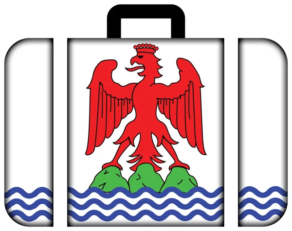 ธงแห่งนิซ ไอคอนกระเป๋าเดินทาง, แนวคิดการเดินทางและการขนส่ง — ภาพถ่ายสต็อก