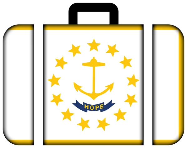 Flag of Rhode Island. Suitcase icon, travel and transportation concept — Stock Photo, Image