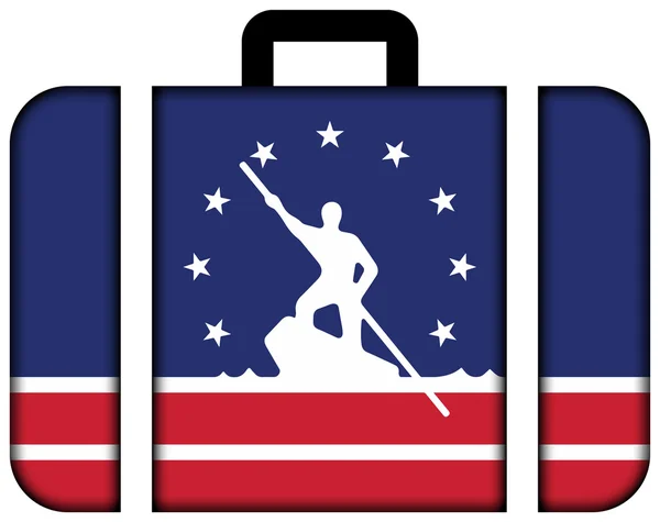 Vlag van Richmond, Virginia. Koffer pictogram, reizen en vervoer concept — Stockfoto