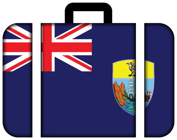 Flag of Saint Helena. Suitcase icon, travel and transportation concept — Stock Photo, Image