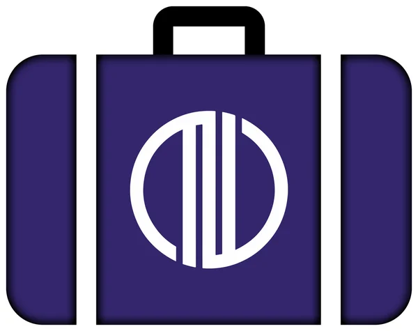 Bandeira de Sendai, Japão. Ícone da mala, viagem e conceito de transporte — Fotografia de Stock