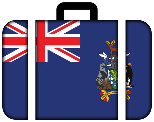 Flag of South Georgia and the South Sandwich Islands. Suitcase icon — Stock Photo, Image
