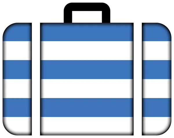 Bandiera di Tallinn. Icona della valigia, concetto di viaggio e trasporto — Foto Stock