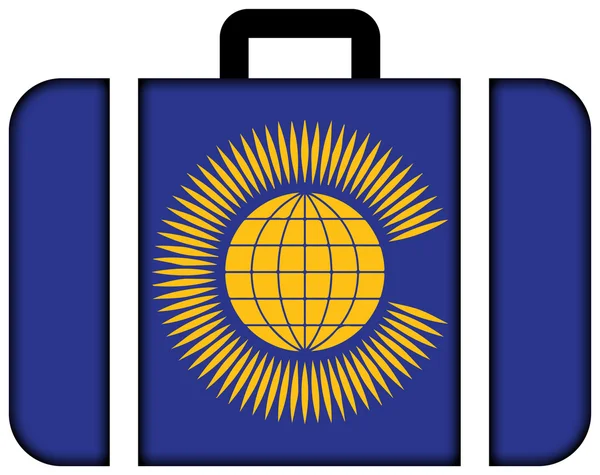 Flag of the Commonwealth of Nations. Suitcase icon, travel and transportation concept — Stock Photo, Image