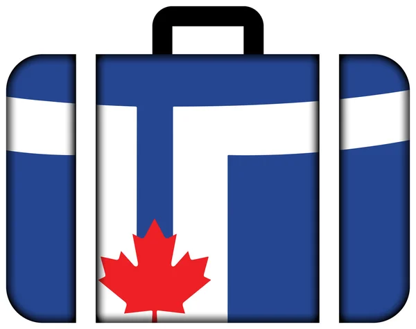 Vlag van Toronto. Koffer icoon, reis-en transport concept — Stockfoto