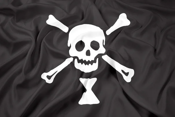 Ondeando la bandera pirata de Emanuel Wynn — Foto de Stock