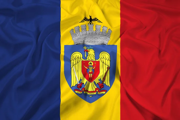 Zwaaien vlag van Boekarest — Stockfoto