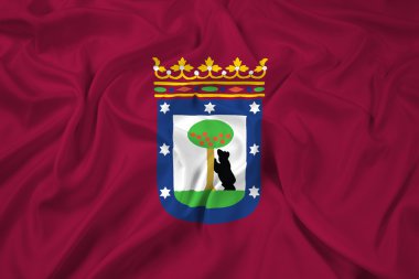 Madrid bayrağı sallayarak