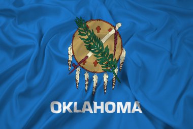 Oklahoma Devlet bayrağı sallayarak