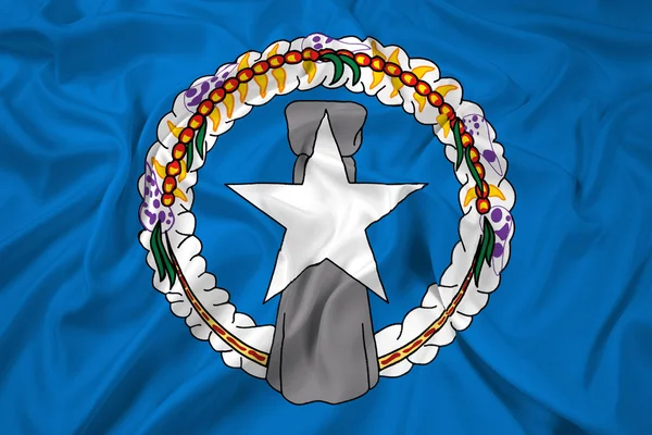 Waving Flag of Northern Mariana Islands — Stock Photo, Image