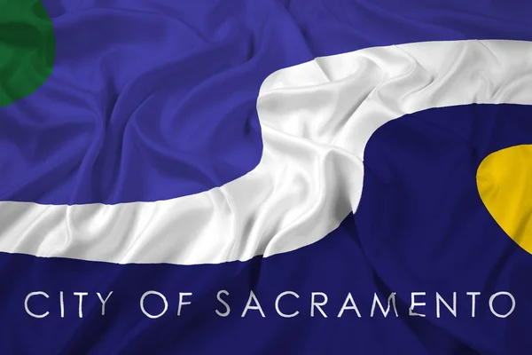 サクラメント、カリフォルニア州の旗を振っています。 — ストック写真
