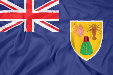 Turks ve caicos Adaları bayrağı sallayarak