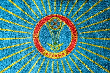 Astana, bayrağı bir lüks, şık tuval üzerine