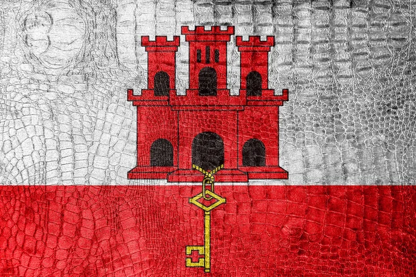 豪華でファッショナブルなキャンバス、ジブラルタルの旗 — ストック写真
