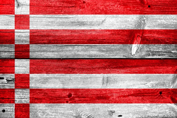 Флаг Бремена, раскрашенный на старом деревянном фоне — стоковое фото