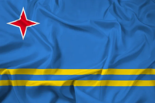 Bandera ondeante de Aruba — Foto de Stock