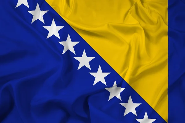 Waving Flag of Bosnia and Herzegovina — Stock Photo, Image