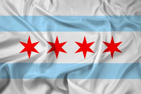 Zwaaien vlag van Chicago (Illinois) — Stockfoto