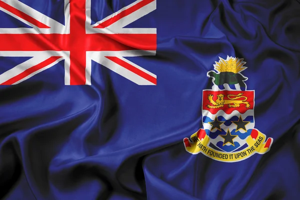 Agitant le drapeau des îles Caïmans — Photo