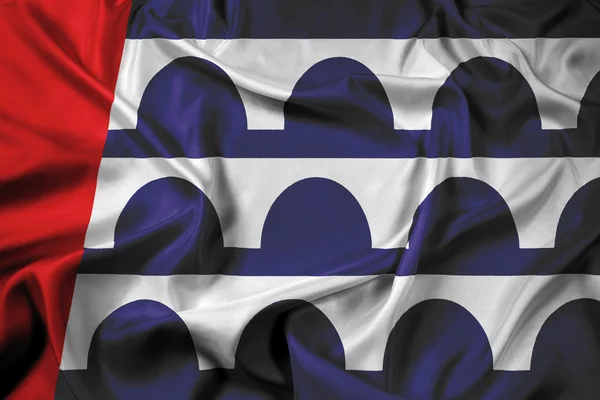 Bandeira ondulante de Des Moines, Iowa — Fotografia de Stock