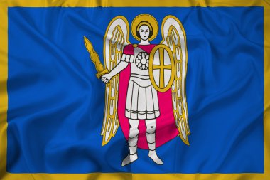 Kiev bayrağı sallayarak