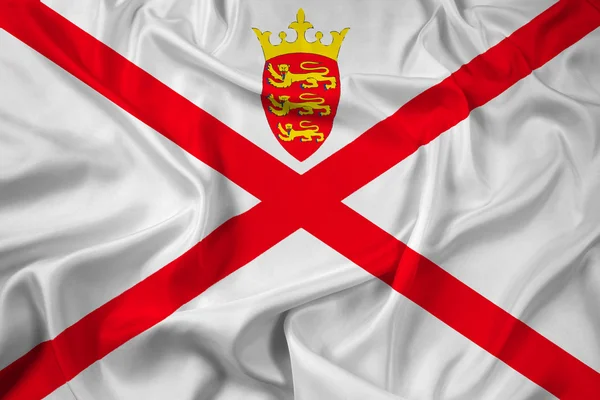Vlající vlajka Jersey — Stock fotografie