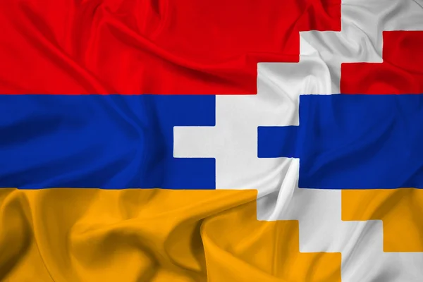Mávání vlajkou Náhorním Karabachu — Stock fotografie