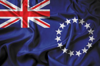 Cook Adaları bayrağı sallayarak