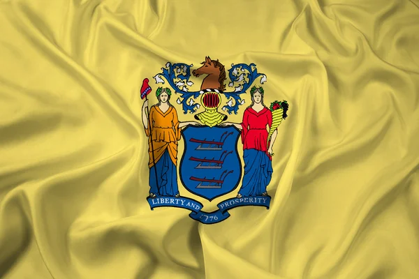 Viftande flagga New Jersey State — Stockfoto