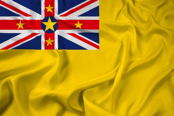 Waving Flag of Niue — Stock Photo, Image