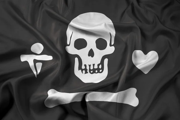 Stede Bonnet piraat vlag zwaaien — Stockfoto