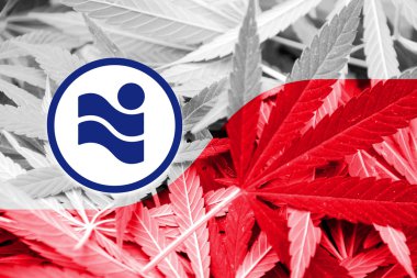 Irving, Texas, bayrağı esrar arka plan üzerinde