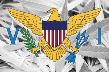Bayrak, US Virgin Islands, esrar arka plan üzerinde