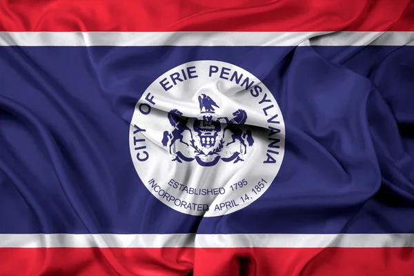 エリー、ペンシルベニア州の旗を振っています。 — ストック写真