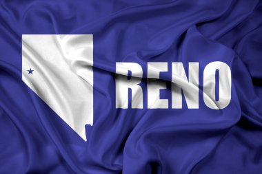 Reno, Nevada bayrağı sallayarak
