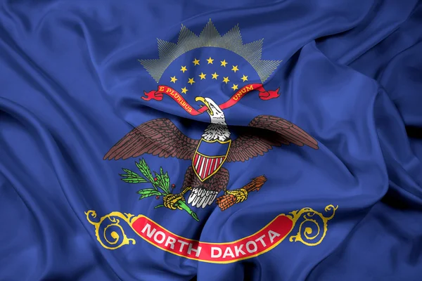 Flagge des Bundesstaates North Dakota schwenken — Stockfoto