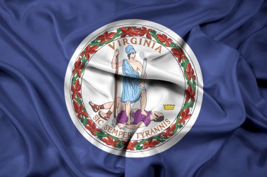 virginia commonwealth bayrağı sallayarak