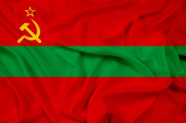 Transdinyester bayrağı sallayarak