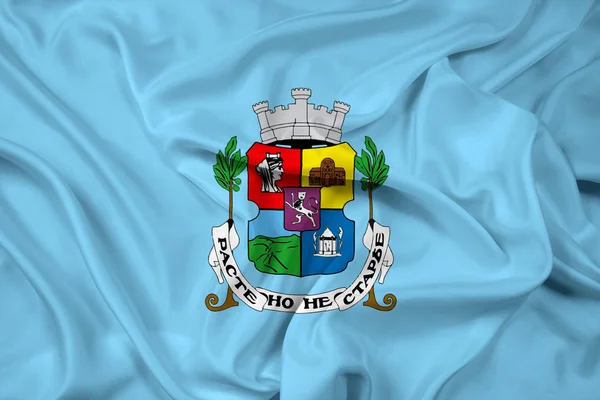 Zwaaien vlag van Sofia — Stockfoto