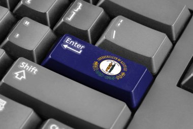 Kentucky Eyalet bayrağı düğmesi girin