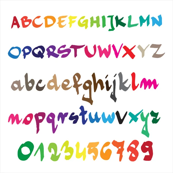 Alphabet dessiné à la main au format vectoriel . — Image vectorielle