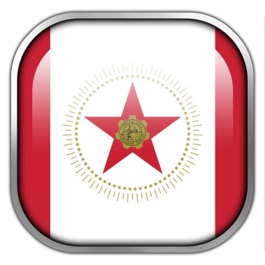 Birmingham, Alabama, bayrağı parlak düğme kare