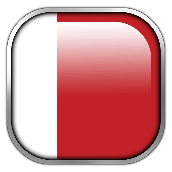 Bandeira do Dubai, botão brilhante quadrado — Fotografia de Stock