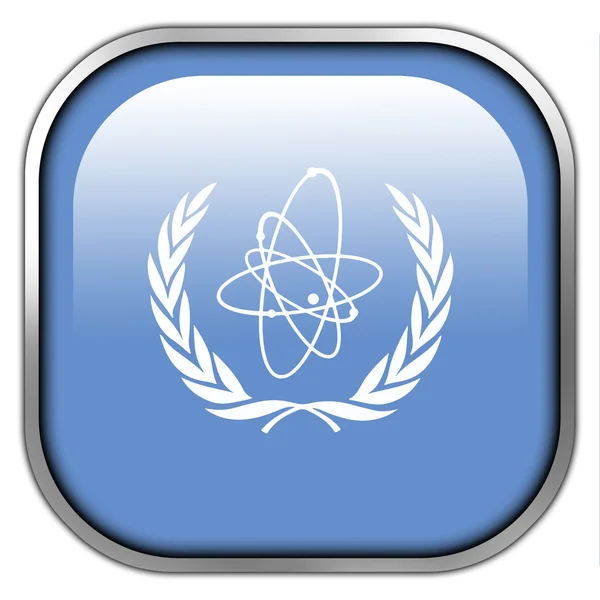 Bandeira da Agência Internacional da Energia Atómica (AIEA) ) — Fotografia de Stock