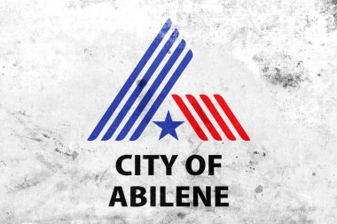 Abilene, Texas, ABD, bayrağı vintage ve eski bir görünüm ile